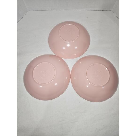 Sun-Valley Melmac Dessert Bowl Pink Set Of 3 - Picture 2 of 5